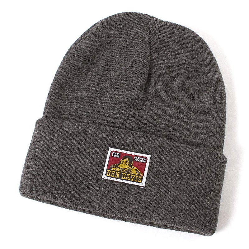 Ben Davis Acrylic Cuffed Beanie Skull Cap (Heather Charcoal)